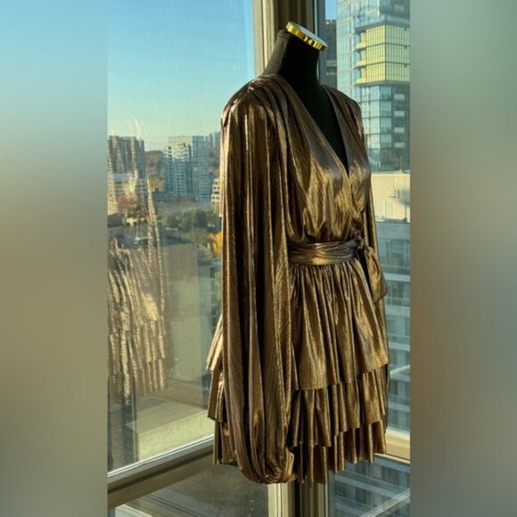 🆕 BRONX & BANCO 🧿 NWOT Bellerose Ruffled Mini Dress, Sz L / US 8 - Picture 9 of 16